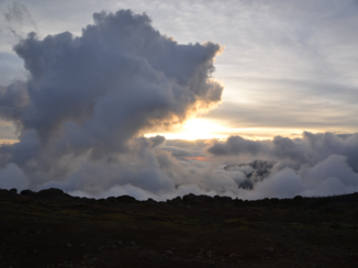Kilimanjaro - sunset@shira Camp 3850 m. hoogte.