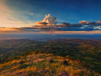 Sipi Falls - Uitzicht Sipi bij zonsondergang